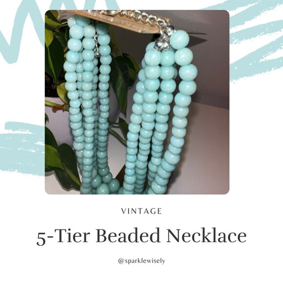 5-Tier Beaded Necklace - Picture 6 of 7